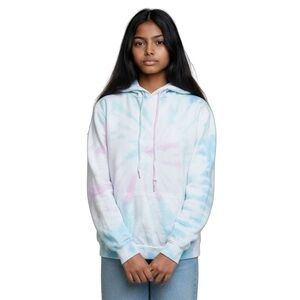 No Boundaries Juniors Pullover Hoodie Tie Dye Fleece Activewear Athleisure L